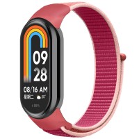 Ремінець Nylon New для Xiaomi Mi Band 8/9/10 Pomegranate Red / Pink