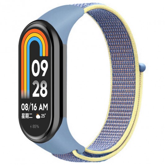Ремінець Nylon New для Xiaomi Mi Band 8/9 Azure / Yellow