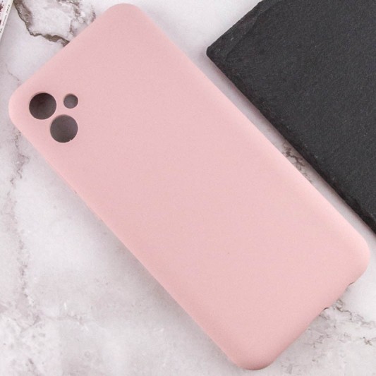 Чехол TPU GETMAN Liquid Silk Full Camera для Samsung Galaxy A04 Розовый / Pink Sand - изображение 2