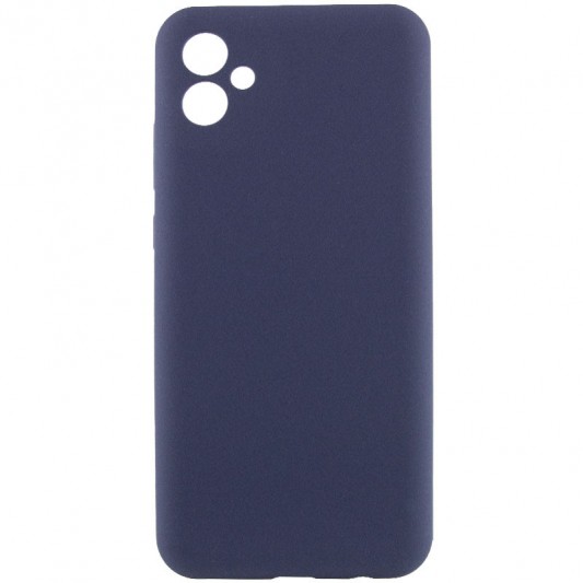 Чехол TPU GETMAN Liquid Silk Full Camera для Samsung Galaxy A04 Синий / Midnight Blue