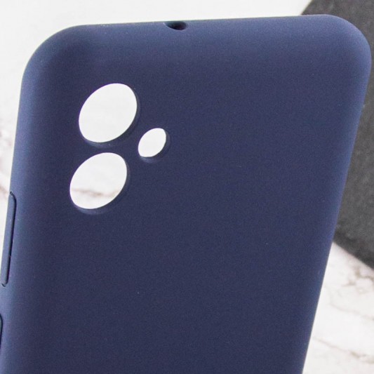 Чехол TPU GETMAN Liquid Silk Full Camera для Samsung Galaxy A04 Синий / Midnight Blue - изображение 4