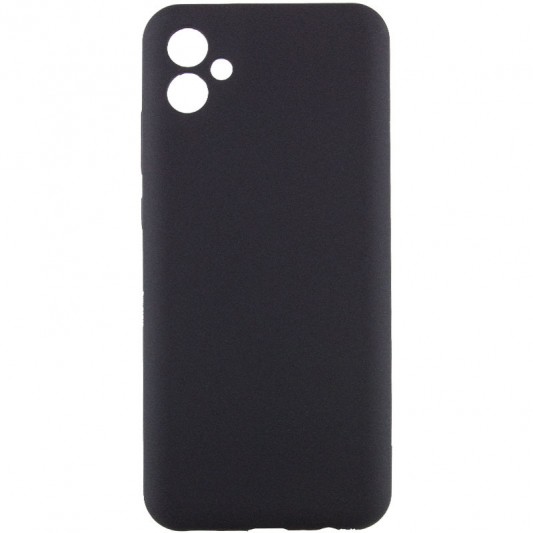 Чехол TPU GETMAN Liquid Silk Full Camera для Samsung Galaxy A04 Черный / Black