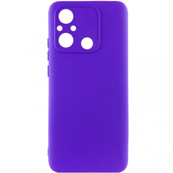 Чехол TPU GETMAN Liquid Silk Full Camera для Xiaomi Redmi 12C Синий / Iris