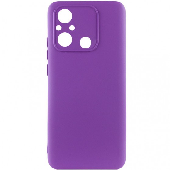 Чехол TPU GETMAN Liquid Silk Full Camera для Xiaomi Redmi 12C Фиолетовый / Purple