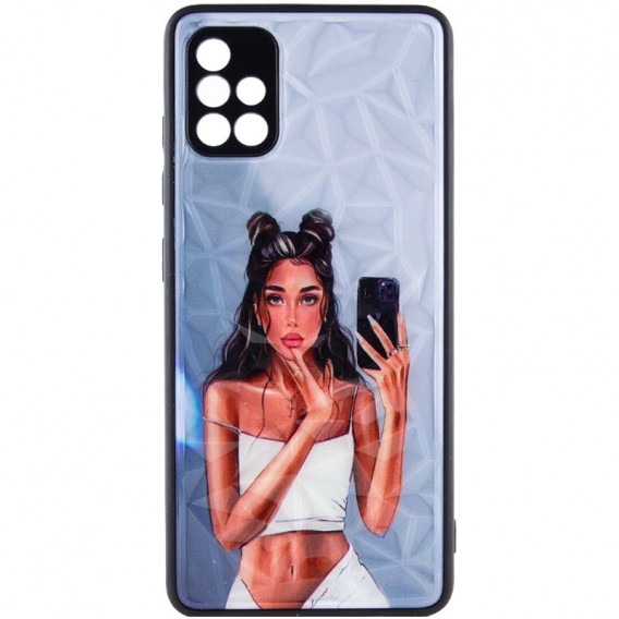 TPU+PC чохол Prisma Ladies для Samsung Galaxy A51 Black in White