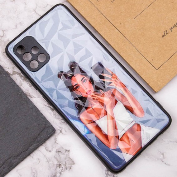 TPU+PC чохол Prisma Ladies для Samsung Galaxy A51 Black in White