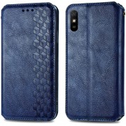 Кожаный чехол-книжка GETMAN Cubic (PU) для Xiaomi Redmi 9A Синий