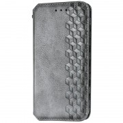 Кожаный чехол-книжка GETMAN Cubic (PU) для Xiaomi Redmi 9A Серый