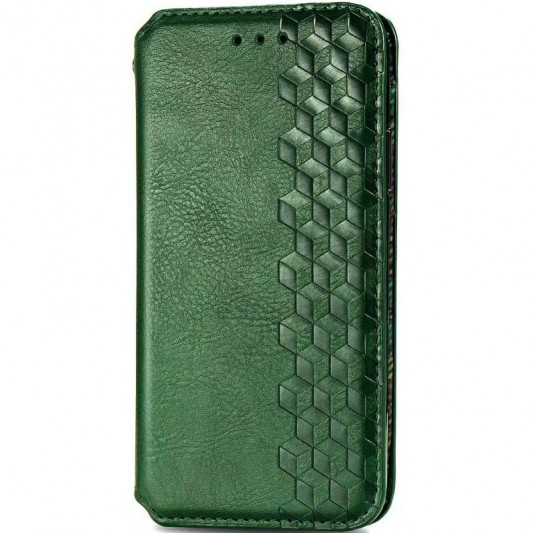 Кожаный чехол-книжка GETMAN Cubic (PU) для Xiaomi Redmi 9A Зеленый