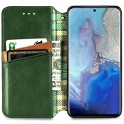 Кожаный чехол-книжка GETMAN Cubic (PU) для Xiaomi Redmi 9A Зеленый