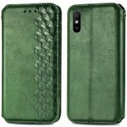 Кожаный чехол-книжка GETMAN Cubic (PU) для Xiaomi Redmi 9A Зеленый