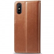 Кожаный чехол-книжка GETMAN Gallant (PU) для Xiaomi Redmi 9A Коричневый