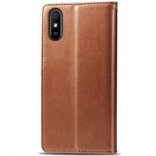 Кожаный чехол-книжка GETMAN Gallant (PU) для Xiaomi Redmi 9A Коричневый - изображение 5