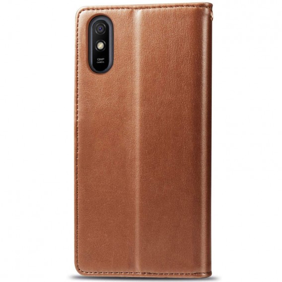 Шкіряний чохол-книжка GETMAN Gallant (PU) для Xiaomi Redmi 9A Коричневий