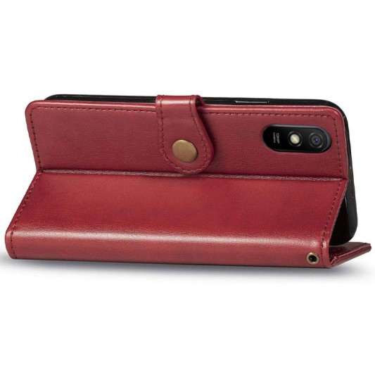 Кожаный чехол-книжка GETMAN Gallant (PU) для Xiaomi Redmi 9A Красный - изображение 4