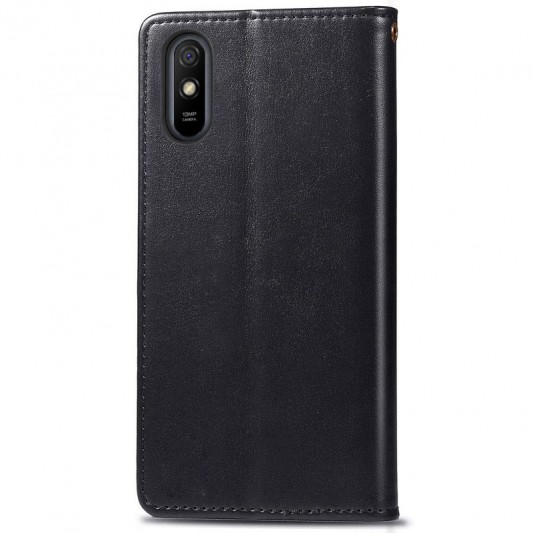 Кожаный чехол-книжка GETMAN Gallant (PU) для Xiaomi Redmi 9A Черный - изображение 4