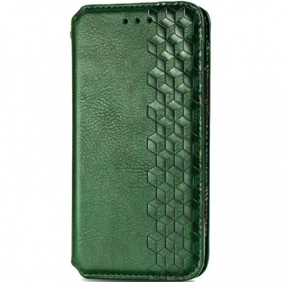 Шкіряний чохол-книжка GETMAN Cubic (PU) для Xiaomi Redmi 9C Зелений