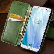 Кожаный чехол-книжка GETMAN Cubic (PU) для Xiaomi Redmi 9C Зеленый