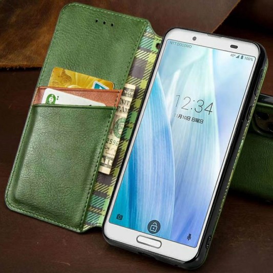 Кожаный чехол-книжка GETMAN Cubic (PU) для Xiaomi Redmi 9C Зеленый - изображение 2