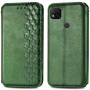 Кожаный чехол-книжка GETMAN Cubic (PU) для Xiaomi Redmi 9C Зеленый