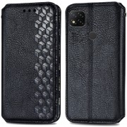 Кожаный чехол-книжка GETMAN Cubic (PU) для Xiaomi Redmi 9C Черный
