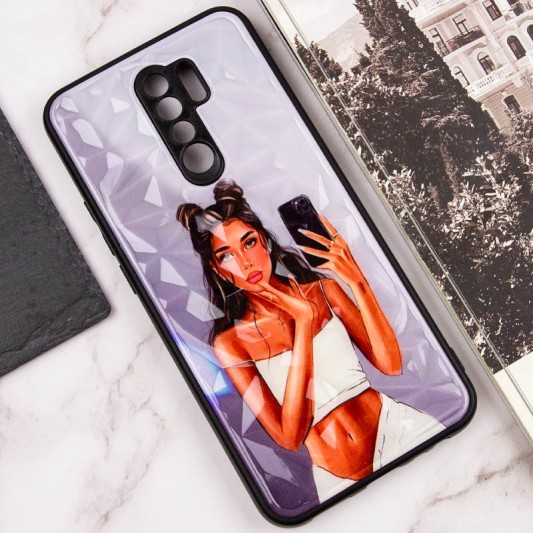 TPU+PC чехол Prisma Ladies для Xiaomi Redmi 9 Black in White - изображение 3