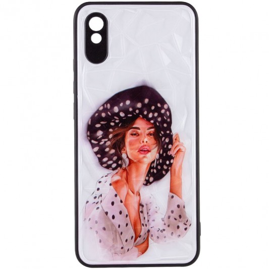 TPU+PC чехол Prisma Ladies для Xiaomi Redmi 9A Girl in a hat - изображение 1