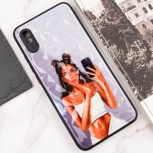 TPU+PC чехол Prisma Ladies для Xiaomi Redmi 9A Black in White - изображение 3
