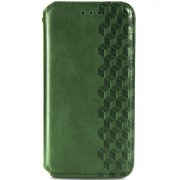 Кожаный чехол-книжка GETMAN Cubic (PU) для Xiaomi Redmi Note 10 Pro / 10 Pro Max Зеленый