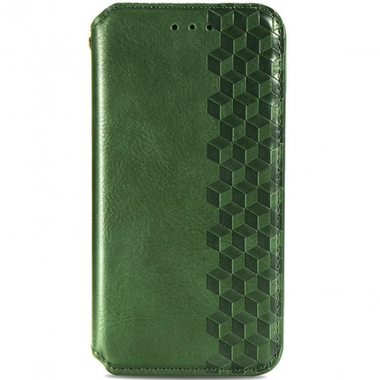 Кожаный чехол-книжка GETMAN Cubic (PU) для Xiaomi Redmi Note 10 Pro / 10 Pro Max Зеленый