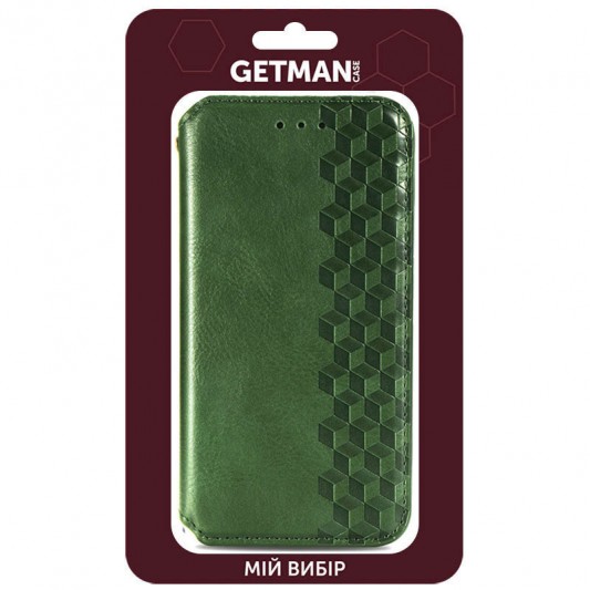 Кожаный чехол-книжка GETMAN Cubic (PU) для Xiaomi Redmi Note 10 Pro / 10 Pro Max Зеленый - изображение 5