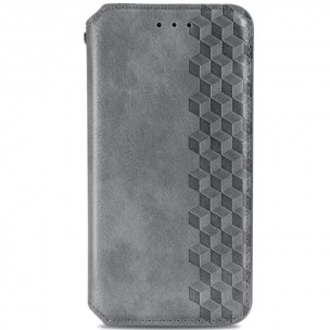 Шкіряний чохол-книжка GETMAN Cubic (PU) для Xiaomi Redmi Note 10 Pro / 10 Pro Max Сірий