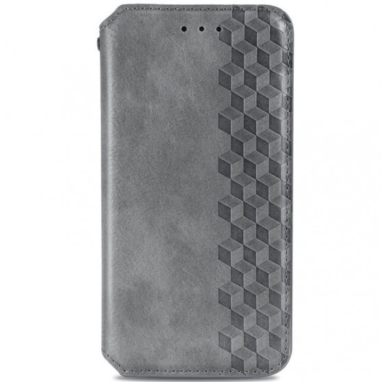 Шкіряний чохол-книжка GETMAN Cubic (PU) для Xiaomi Redmi Note 10 Pro / 10 Pro Max Сірий