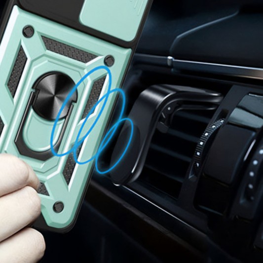 Ударостійкий чохол Camshield Serge Ring для Xiaomi Redmi Note 10 / Note 10s / Poco M5s Зелений - зображення 5 