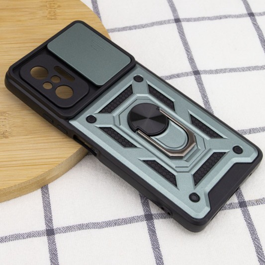 Ударопрочный чехол Camshield Serge Ring для Xiaomi Redmi Note 10 Pro / 10 Pro Max Зеленый - изображение 3