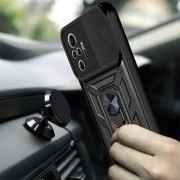 Ударопрочный чехол Camshield Serge Ring для Xiaomi Redmi Note 10 Pro / 10 Pro Max Черный