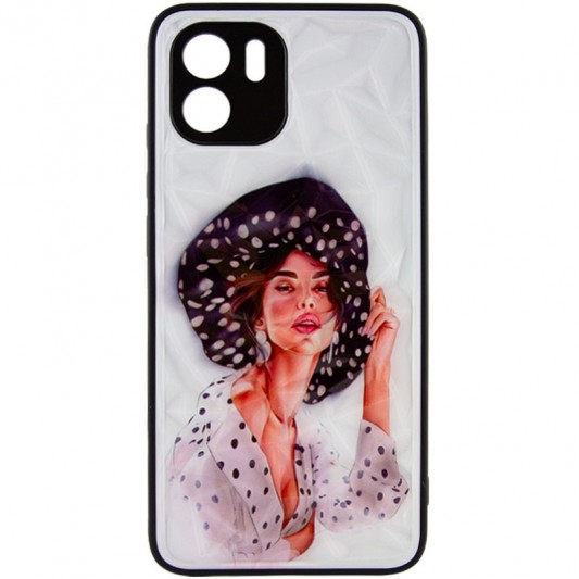 TPU+PC чохол Prisma Ladies для Xiaomi Redmi A1 / A2 Girl in a hat - зображення 1 