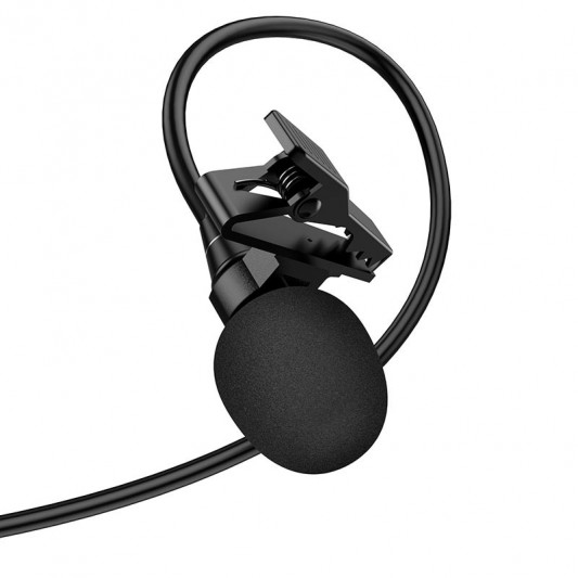 Мікрофон петличний Hoco L14 Lightning (2m) Black - зображення 2 