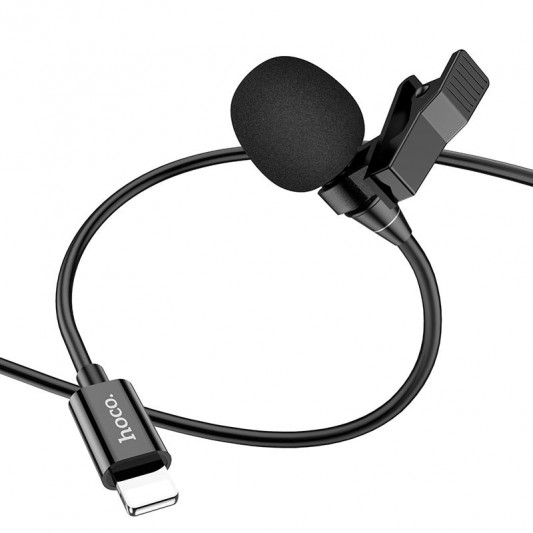 Мікрофон петличний Hoco L14 Lightning (2m) Black - зображення 4 