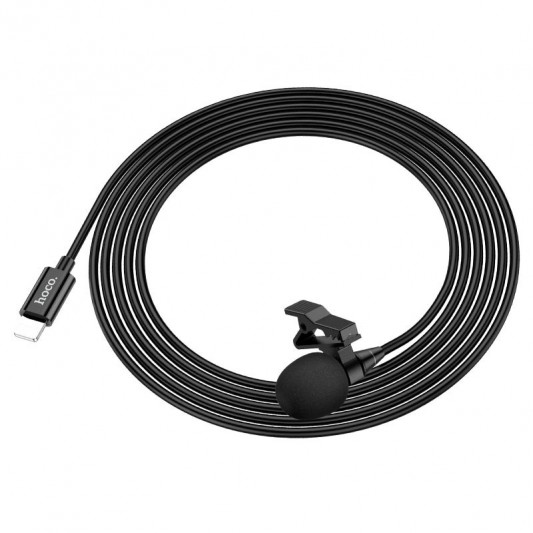 Мікрофон петличний Hoco L14 Lightning (2m) Black - зображення 6 