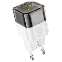 Блок питания Hoco C125A Transparent PD20W (1USB-C) Transparent black