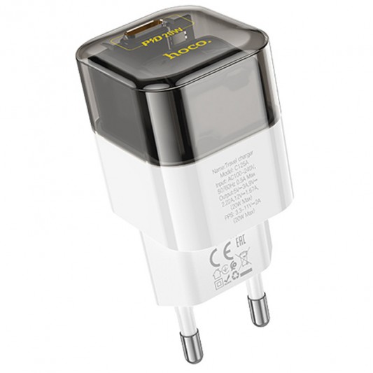 СЗУ Hoco C125A Transparent PD20W (1USB-C) Transparent black