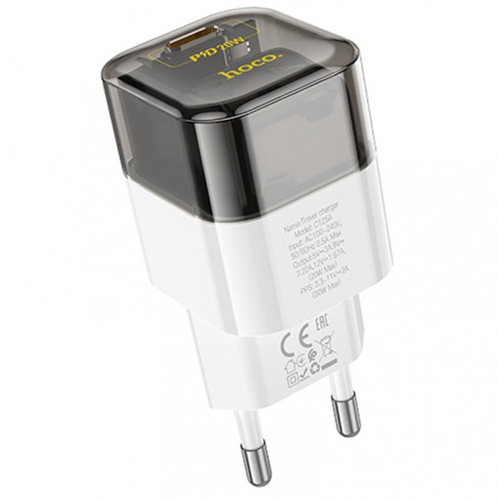 СЗУ Hoco C125A Transparent PD20W (1USB-C) Transparent black