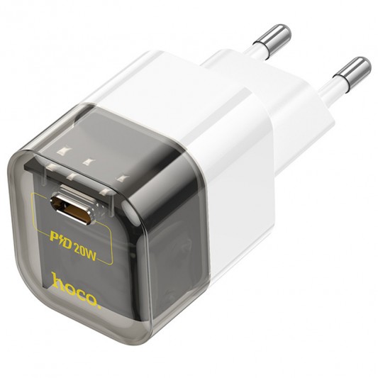 СЗУ Hoco C125A Transparent PD20W (1USB-C) Transparent black - изображение 1