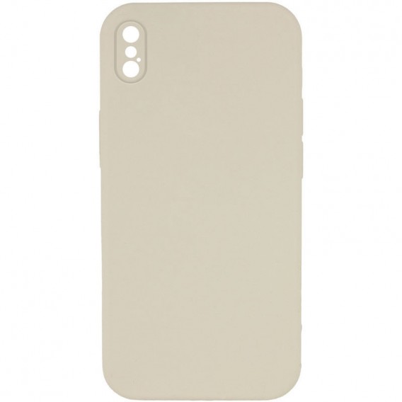 Silicone Case Square Full Camera Protective (AA) NOLOGO для Apple iPhone XS Max (6.5") Бежевий / Antique White