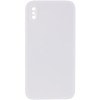 Silicone Case Square Full Camera Protective (AA) NOLOGO для Apple iPhone XS Max (6.5") Білий / White