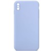 Чехол для iPhone XS Max Silicone Case Square Full Camera Protective (Lilac Blue)