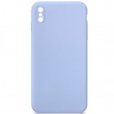 Чехол для iPhone XS Max Silicone Case Square Full Camera Protective (Lilac Blue)