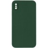 Чехол для iPhone XS Max Silicone Case Square Full Camera Protective (Cyprus Green)