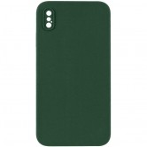 Чехол для iPhone XS Max Silicone Case Square Full Camera Protective (Cyprus Green)